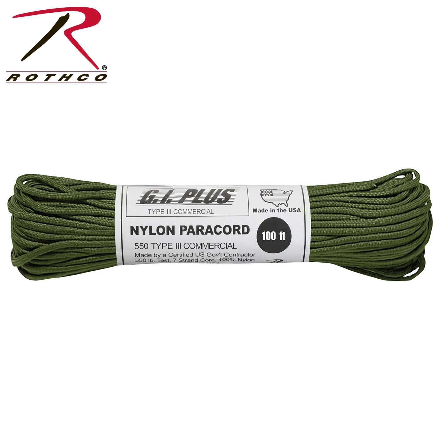 550 Paracord, Parachute Cord, Type III, Made in the USA - CAMO